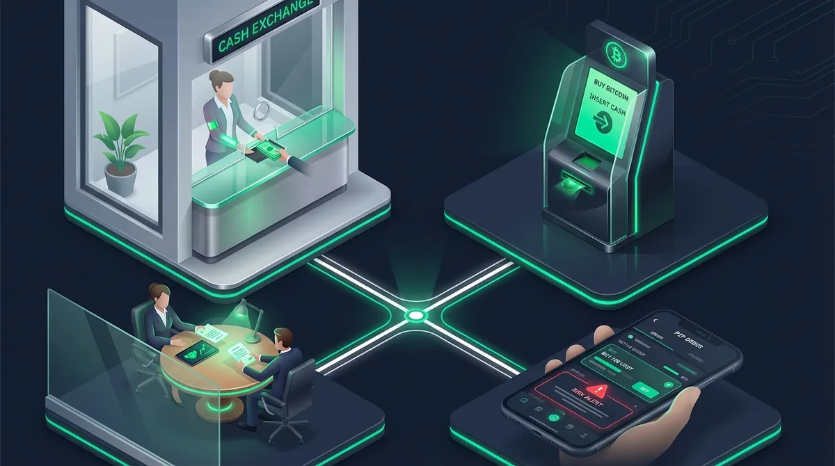 Сравнение форматов обналичивания криптовалюты: офис, криптомат, OTC-деск и P2P