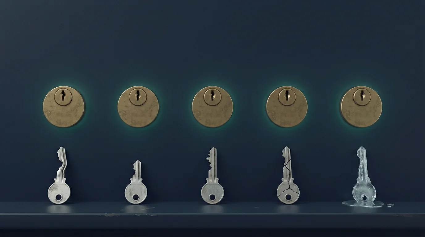 Пять замочных скважин с неподходящими ключами — метафора причин, почему самостоятельные накопления не работают