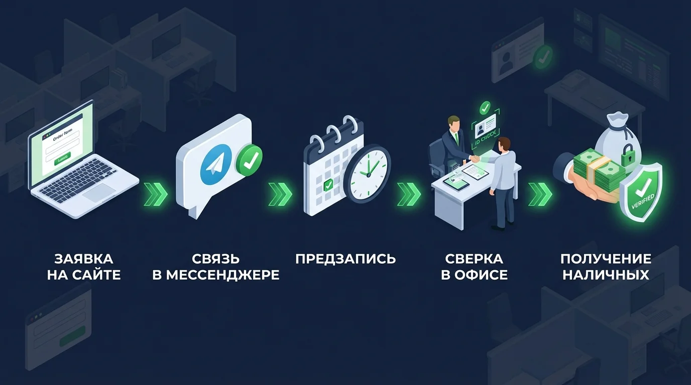 Схема обмена криптовалюты в Челябинске: 5 шагов от заявки до наличных