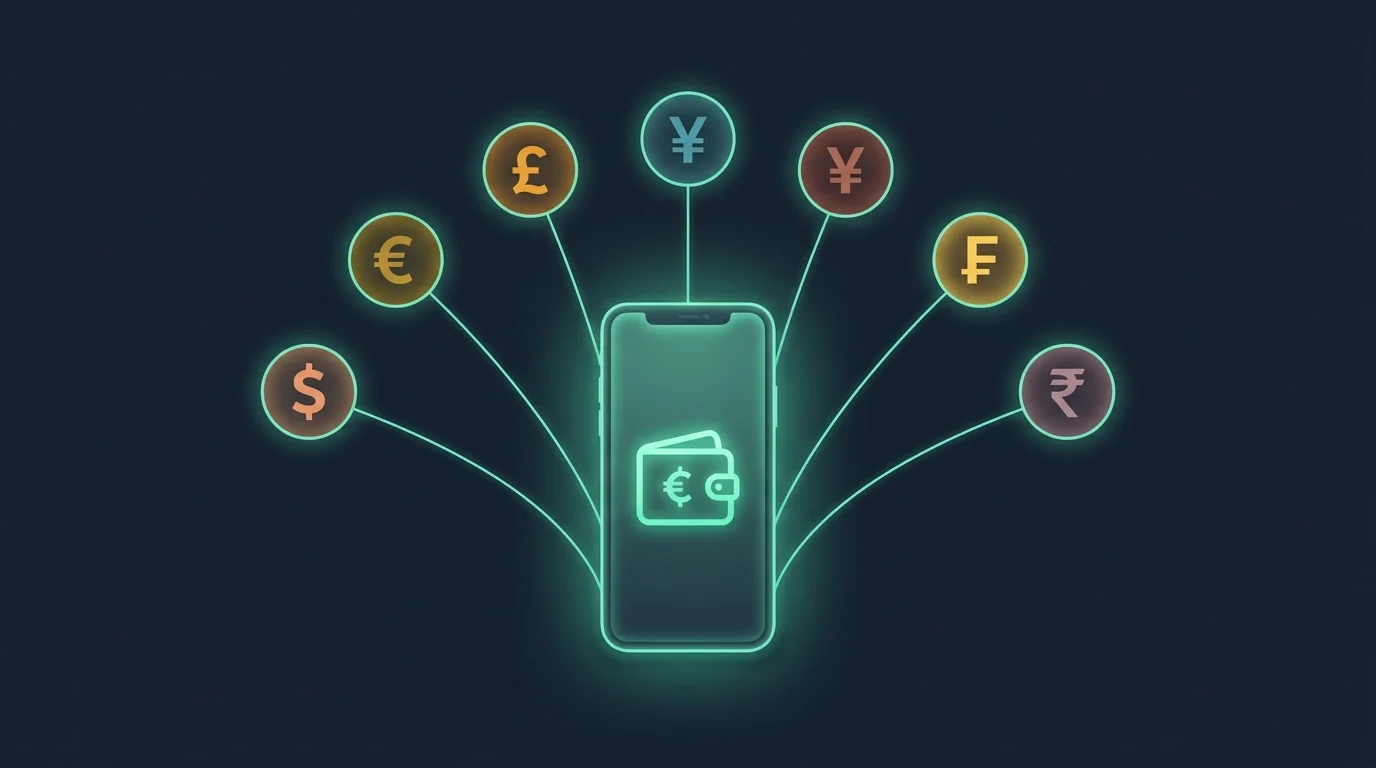 Крипто-кошелёк как единая точка доступа к наличным в разных валютах мира