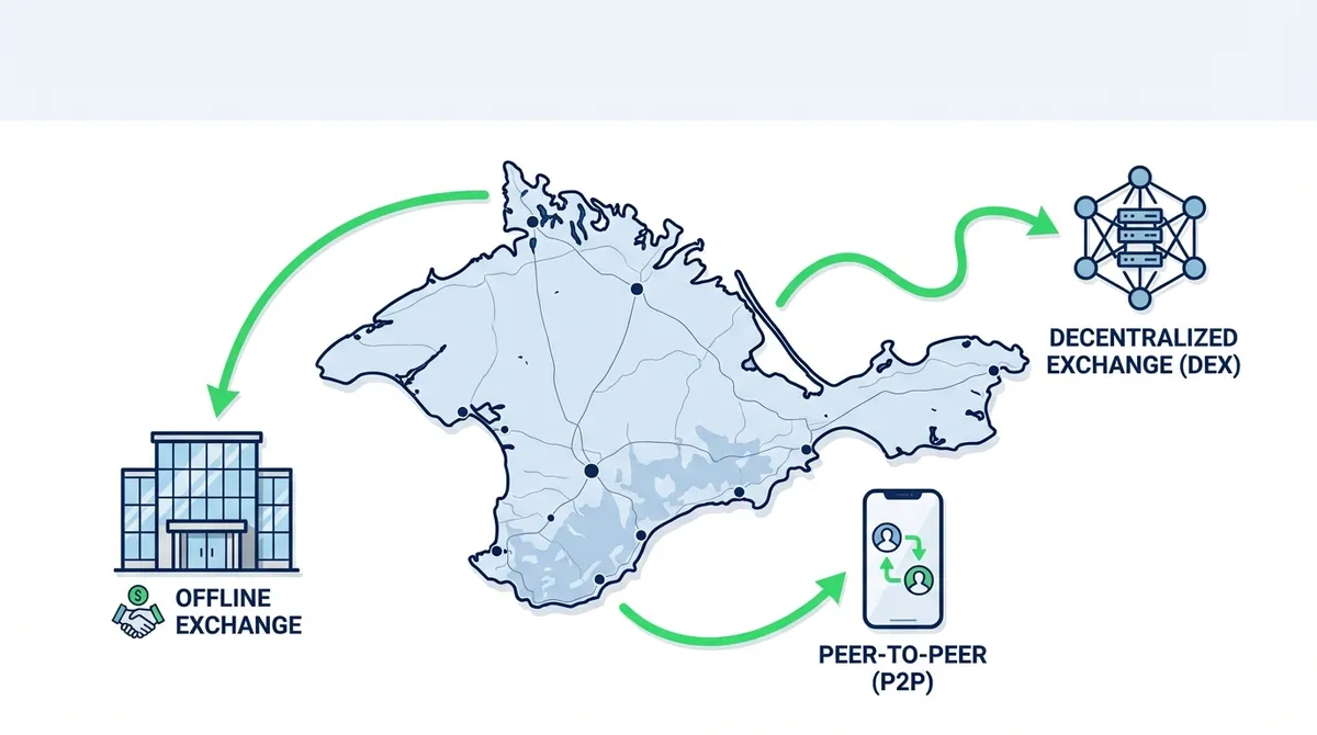 Карта доступных способов покупки криптовалюты в Крыму при санкционных ограничениях