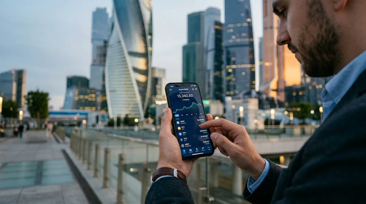 Обмен криптовалюты на наличные рубли в офисе обменника в Москве