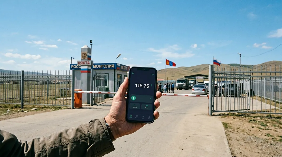 Пункт пропуска Кяхта — Алтанбулаг с телефоном и кошельком USDT