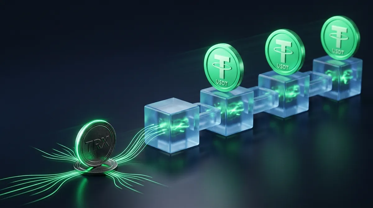 Криптовалюта TRX и логотип блокчейна TRON: монета сети Tron и стандарт токенов TRC-20