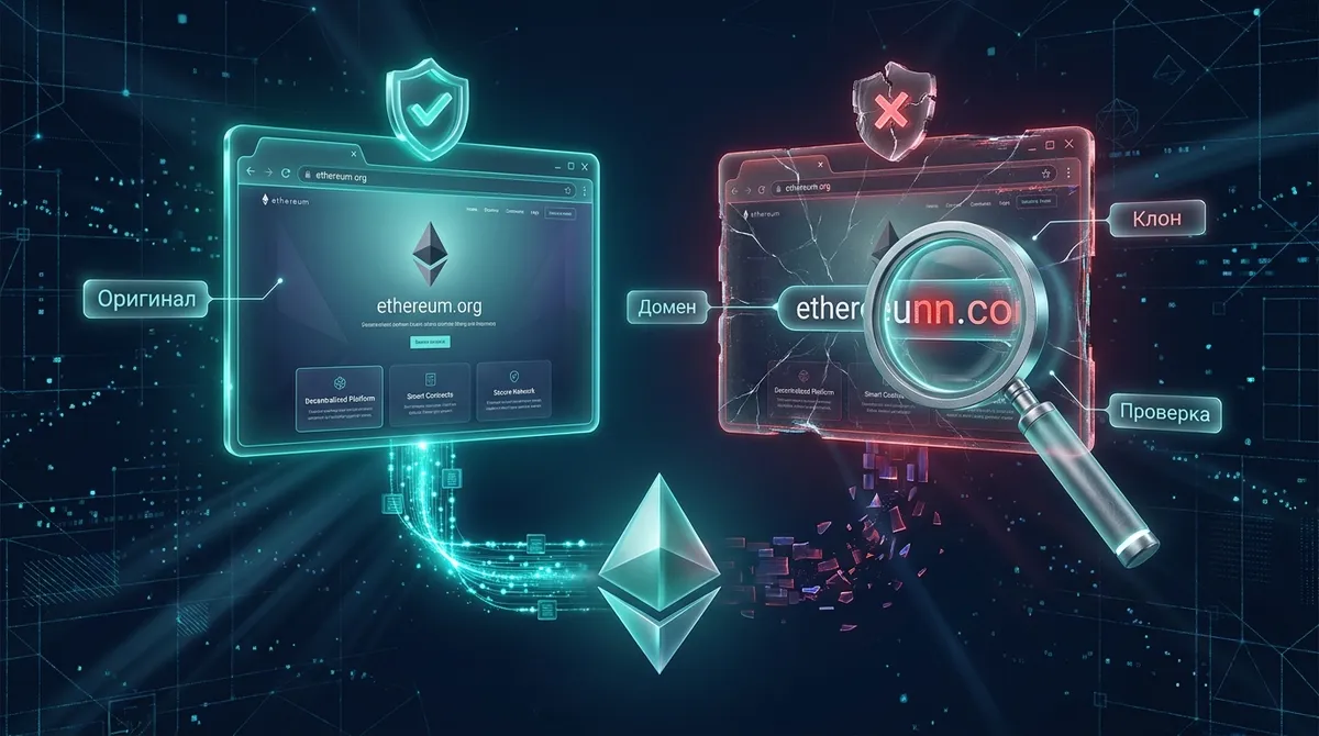 Официальный сайт Ethereum и домены-клоны: как отличить настоящий ресурс от подделки