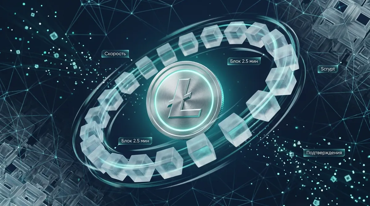 Схема работы сети Litecoin: время блока и подтверждения перевода LTC