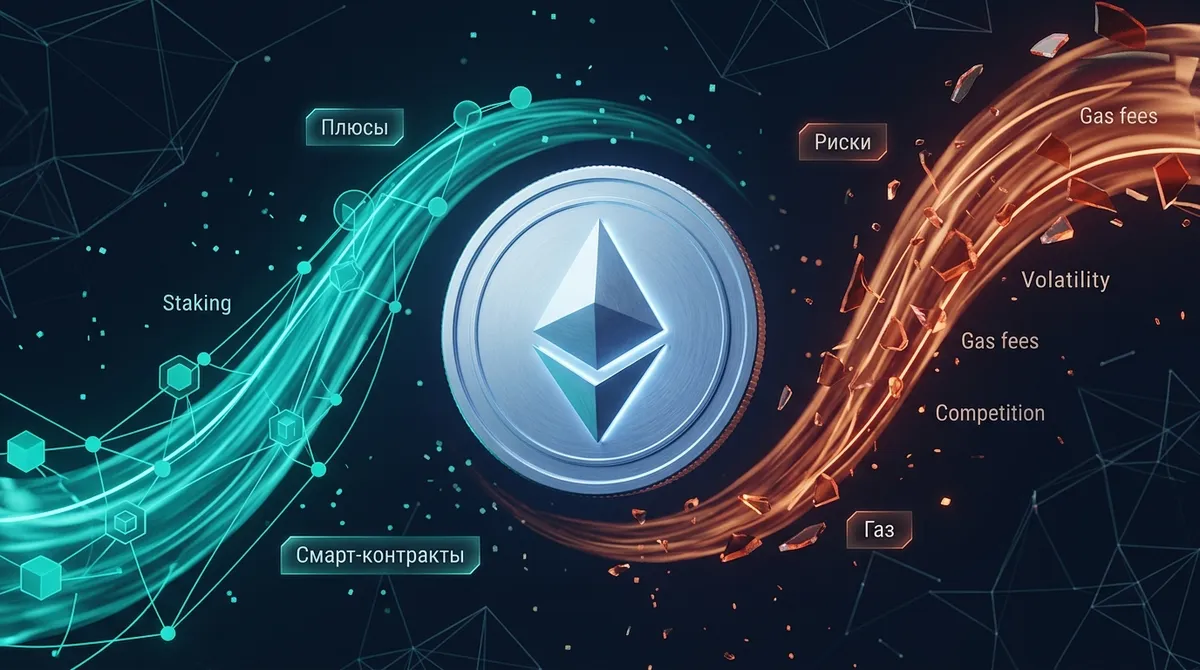 Монета Ethereum (ETH): обзор плюсов и рисков перед покупкой