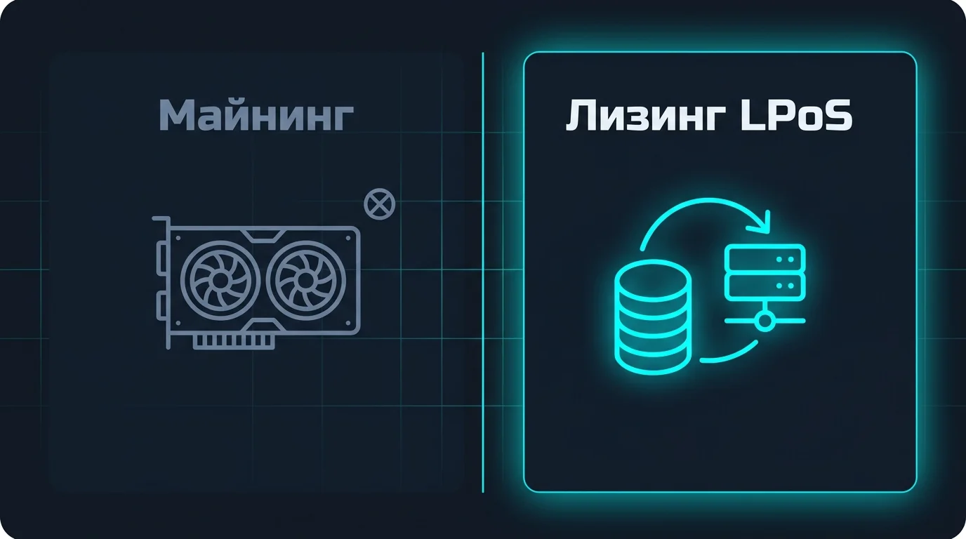 Сравнение майнинга на видеокартах и лизинга монет Waves в LPoS в двух колонках