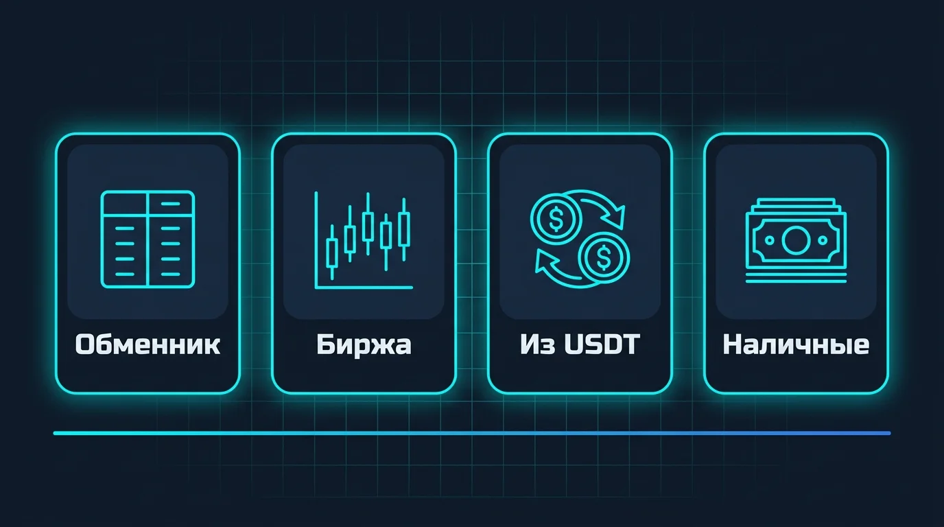Четыре способа купить USDC: онлайн-обменник, биржа, обмен из USDT и наличные