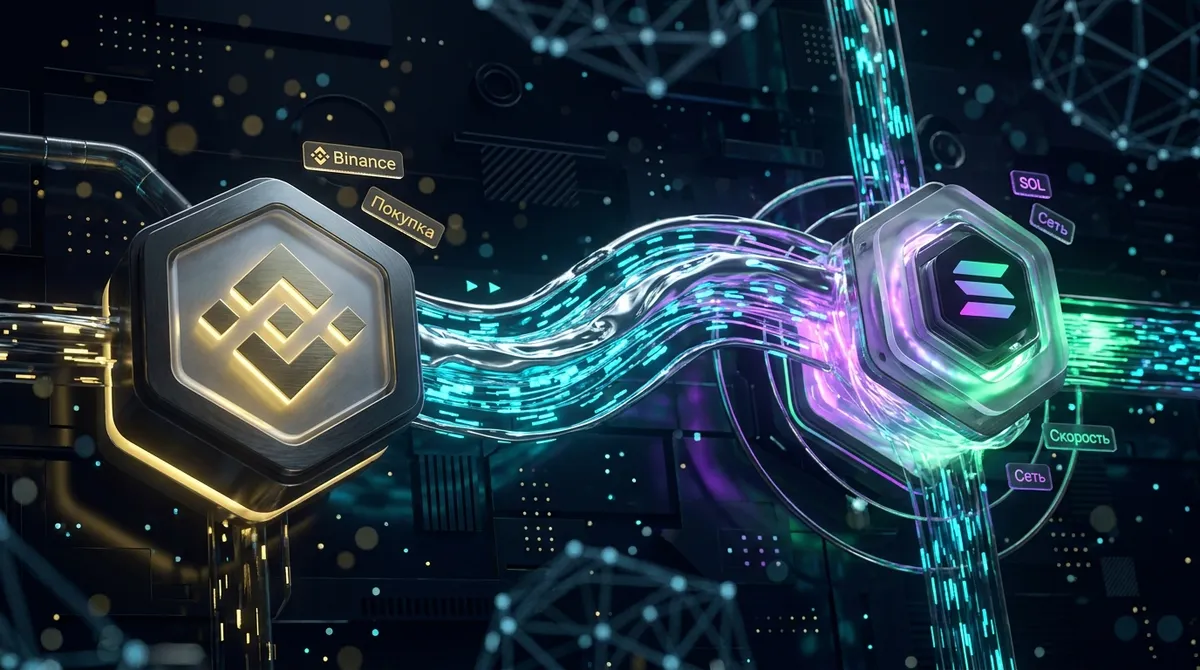 Покупка криптовалюты Solana на бирже Binance: спотовая пара SOL/USDT